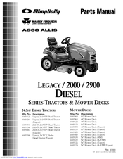 Simplicity 2000 Series Parts Manual