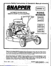 Snapper 300810T Safety Instructions & Operator's Manual