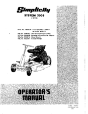 Simplicity 3008 Operator's Manual