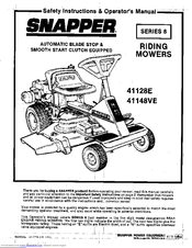 Snapper 41128E Safety Instructions & Operator's Manual