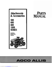 AGCO Allis 800 series Accessories