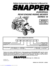 Snapper E281318BE Safety Instructions & Operator's Manual