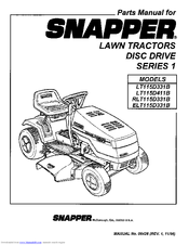 Snapper ELT115D331B Parts Manual