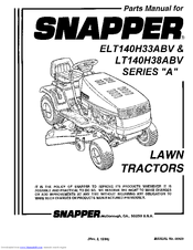 Snapper ELT140H33ABV Parts Manual