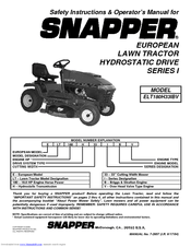 Snapper ELT180H33IBV Safety Instructions & Operator's Manual
