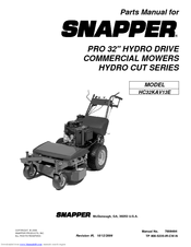 Snapper HC32KAV13E Parts Manual