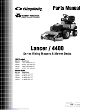 Simplicity Lancer 4400 Series Parts Manual