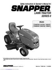Snapper LT23460AWS Safety Instructions & Operator's Manual