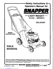 Snapper ODLW309T Safety Instructions & Operator's Manual