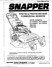 Snapper PP712502KW Parts Manual