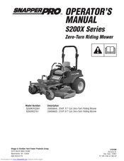 Snapper Pro S200KAV2561 Operator's Manual