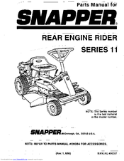 Snapper Series 11 Parts Manual