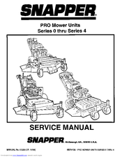 Snapper PRO Series 3 Service Manual