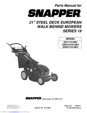 Snapper Series 19 EP216751BV Parts Manual