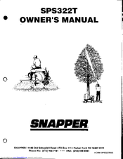 Snapper SPS322T Owner's Manual