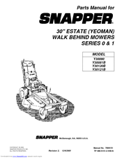 Snapper Y30121B Parts Manual