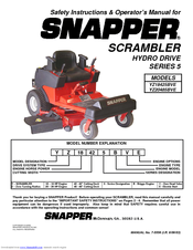 Snapper SCRAMBLER YZ18425BVE Safety Instructions & Operator's Manual