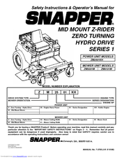Snapper Z-RIDER ZM5201M Safety Instructions & Operator's Manual