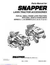 Snapper Lawn Mower Accessory Parts Manual
