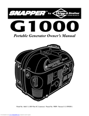 Snapper G1000 1666-0 Owner's Manual