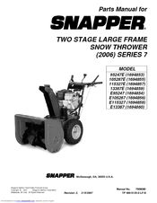 Snapper 1694860 E13387 Parts Manual