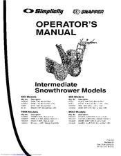 Snapper 8560 Operator's Manual