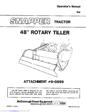 Snapper 8-0899 Operator's Manual