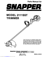 Snapper 2111SST Parts Manual
