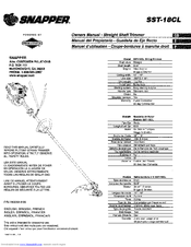 Snapper SST-18CL Owner's Manual
