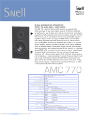 Snell AMC 770 Specification Sheet