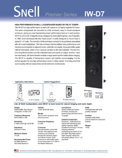 Snell IW-D7 Specification Sheet