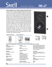Snell IW-J7 Specifications