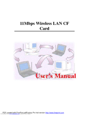 Socket Wireless LAN CF Card 11Mbps User Manual