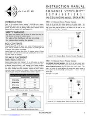 Sonance SYMPHONY SSTR SERIES Instruction Manual