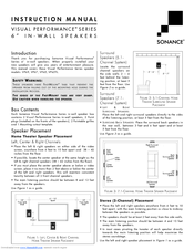 Sonance VISUAL PERFORMANCE VP65 Instruction Manual