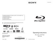 Sony 4-145-650-11(1) Operating Instructions Manual