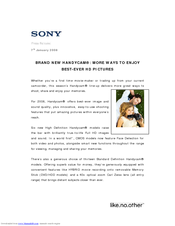 Sony HANDYCAM DCR-DVD410E Brochure