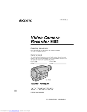 Sony Handycam CCD-TR2300 Operating Instructions Manual