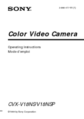Sony CVX-V18NSP Operating Instructions Manual