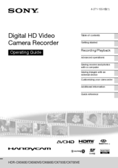 Sony Handycam HDR-CX560E Operating Manual