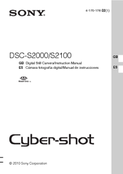 Sony DSC-S2100/D - Cyber-shot Digital Still Camera; Orange Instruction Manual