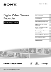 Sony Handycam DCR-SX65E Operating Manual