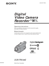 Sony Handycam DCR-TRV38E Operating Instructions Manual