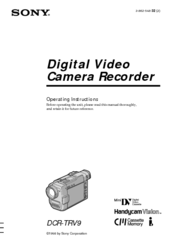 Sony Handycam Vision DCR-TRV9 Operating Instructions Manual