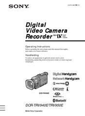 Sony TRV940E - Handycam Camcorder - 1.0 MP Operating Instructions Manual