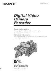 Sony DCR-VX9000E Operating Instructions Manual
