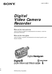 Sony D8 DIGITAL HANDYCAM DCR-TRV510E Manual Del Instrucción