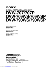 Sony DVW-707/707P Maintenance Manual