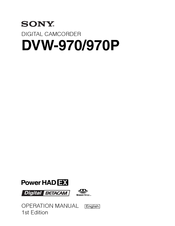 Sony Digital betacam DVW-970 Operation Manual