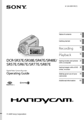 Sony DCRSR47ER - Handycam - Camcorder User Manual
